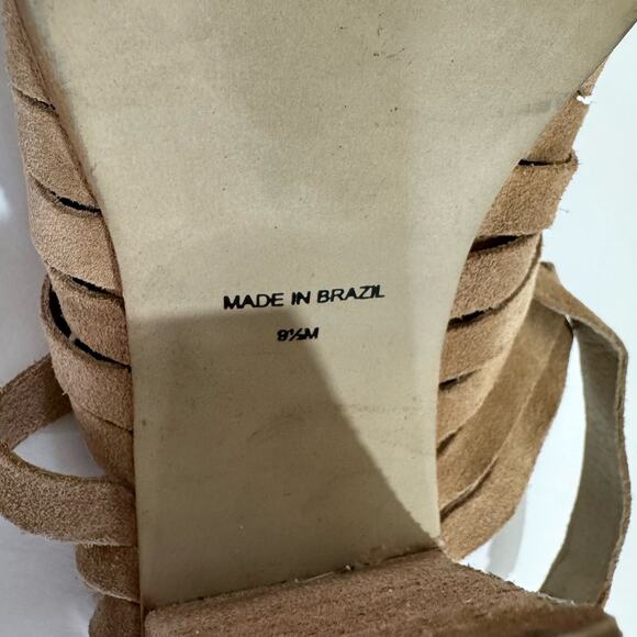 Matisse Mummy Sling Back Heeled Sandals Size 8.5 Beige Camel Brown - Picture 8 of 10